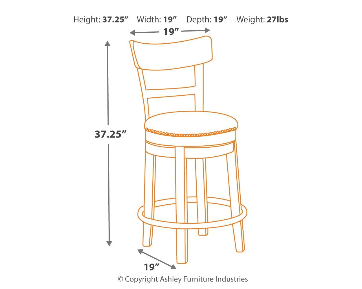 Pinnadel - Swivel Barstool - Hornell Furniture Outlet
