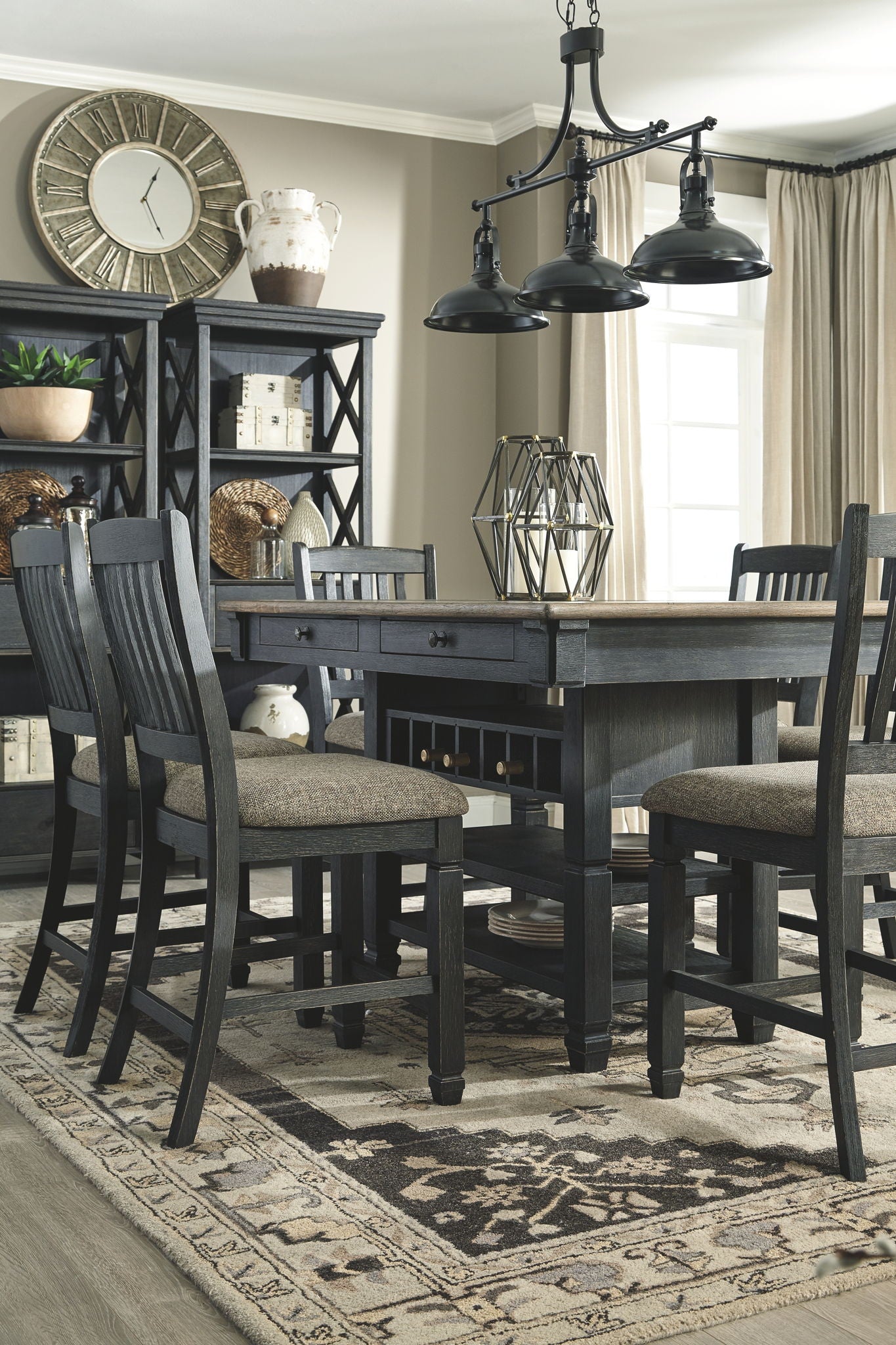 Tyler Creek - Counter Height Table Set - Hornell Furniture Outlet