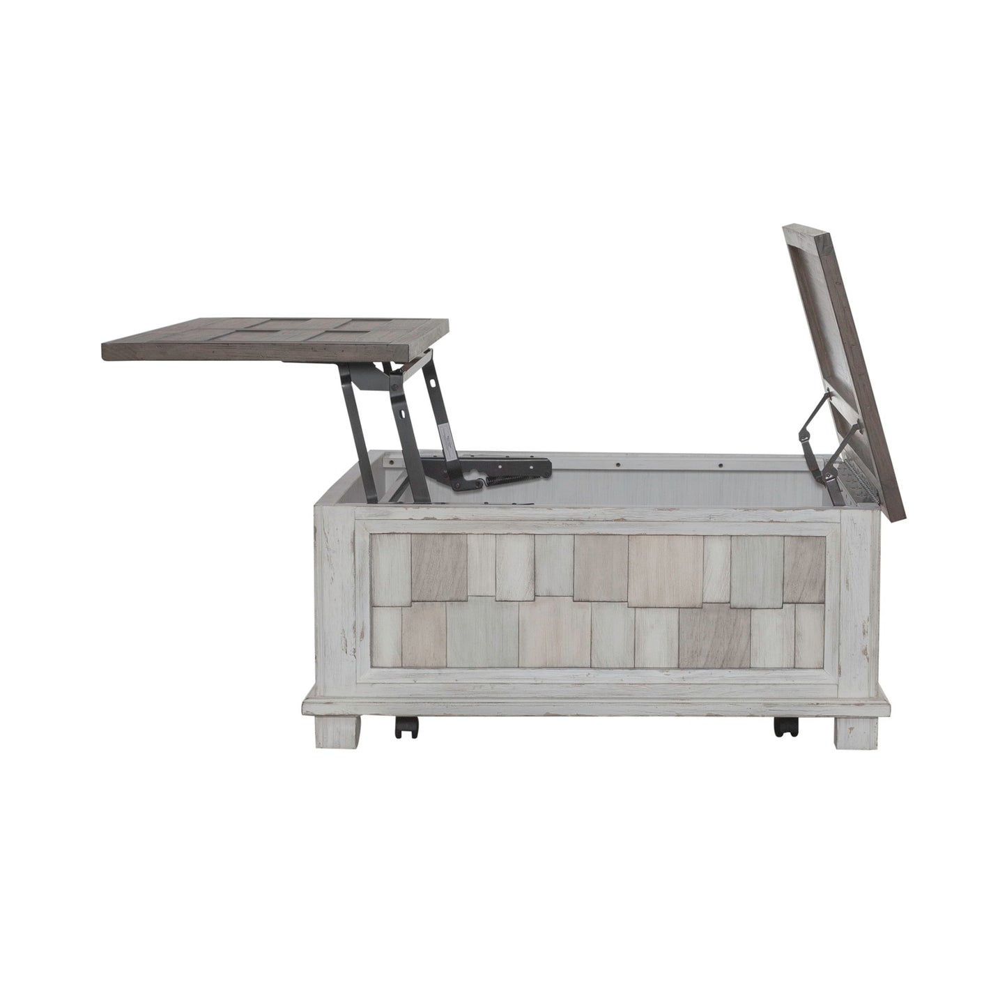 River Place - Lift Top Storage Cocktail Table - White - Hornell Furniture Outlet