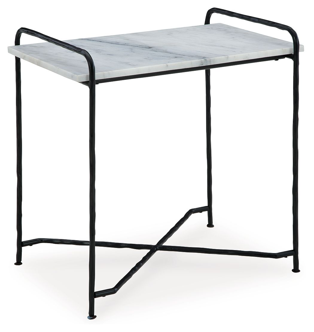 Ashber - White / Black - Accent Table - Hornell Furniture Outlet