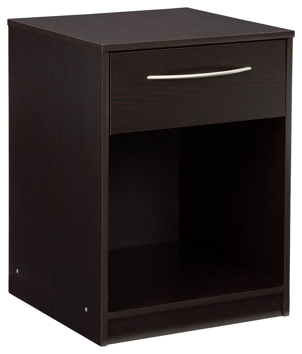 Finch - Black - One Drawer Night Stand - Hornell Furniture Outlet