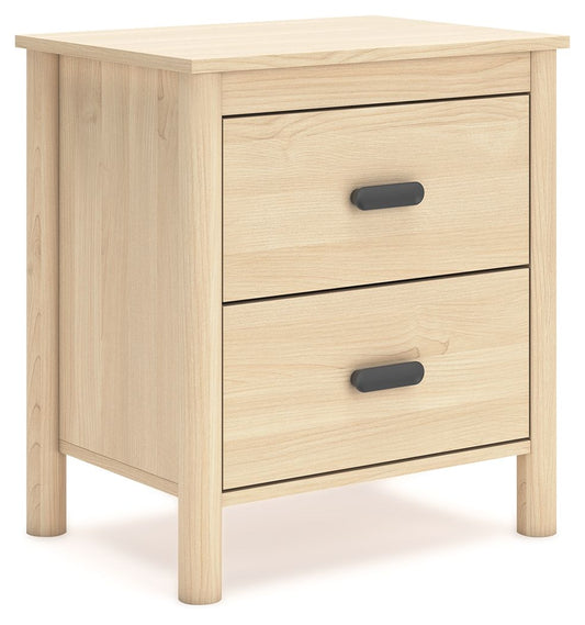 Cabinella - Tan - Two Drawer Night Stand - Hornell Furniture Outlet