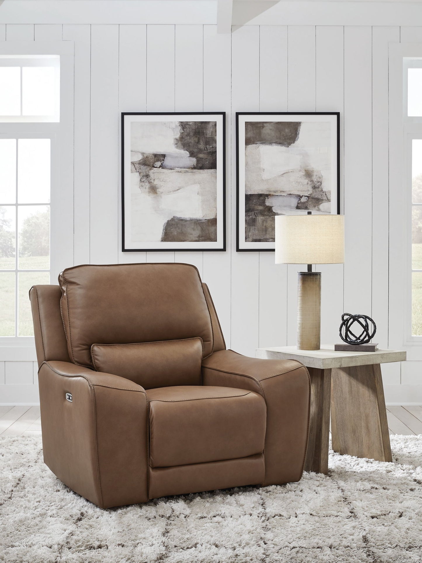DeepWakes - Caramel - Power Recliner / Adjustable Headrest - Hornell Furniture Outlet