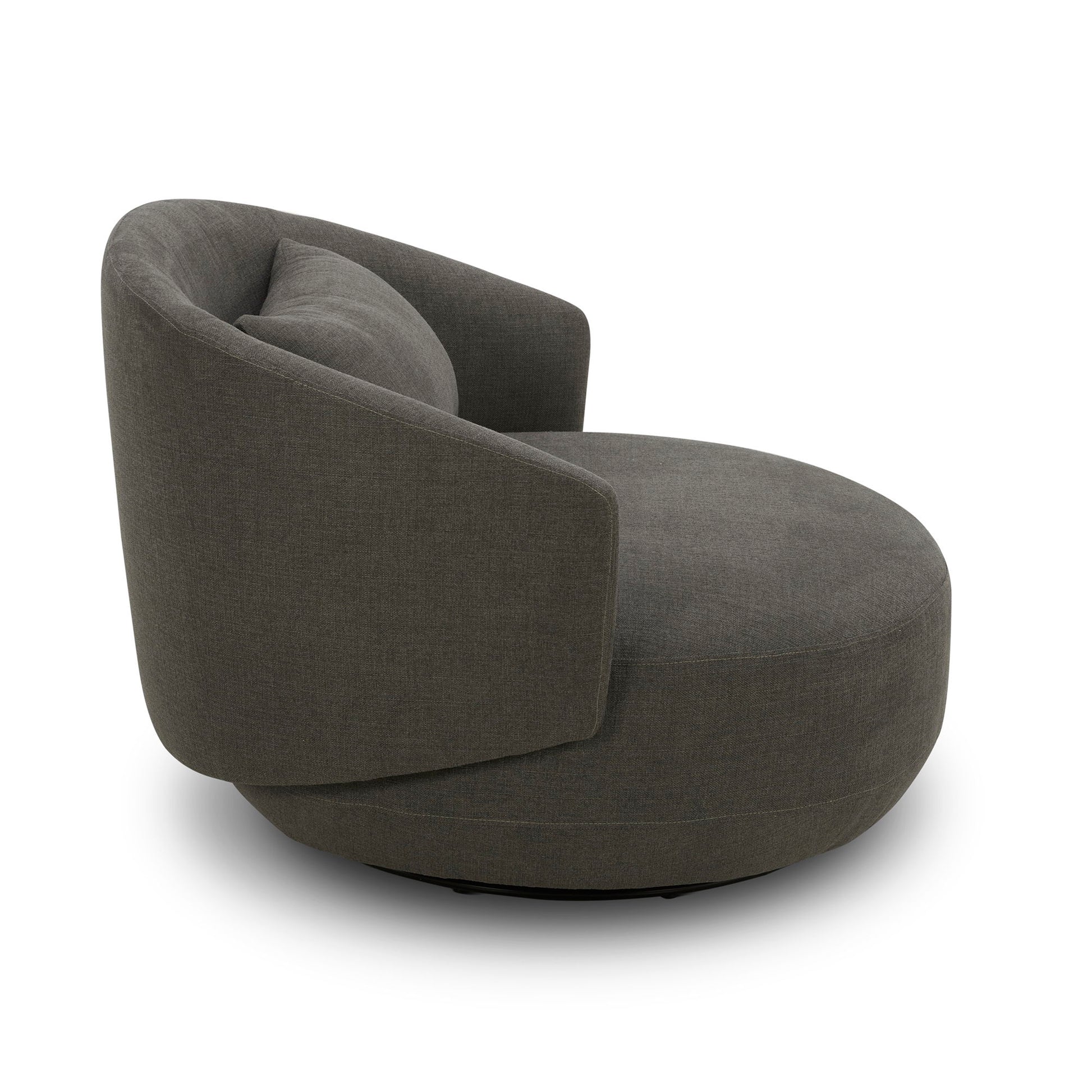 Haley - Upholstered Swivel Cuddler Chair - Hornell Furniture Outlet