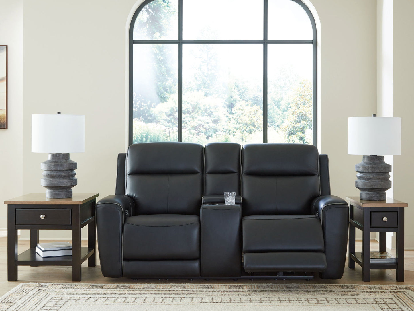 5Z - Comfort - Relaxation - Power Reclining Loveseat with Console / Adj Headrest - Hornell Furniture Outlet