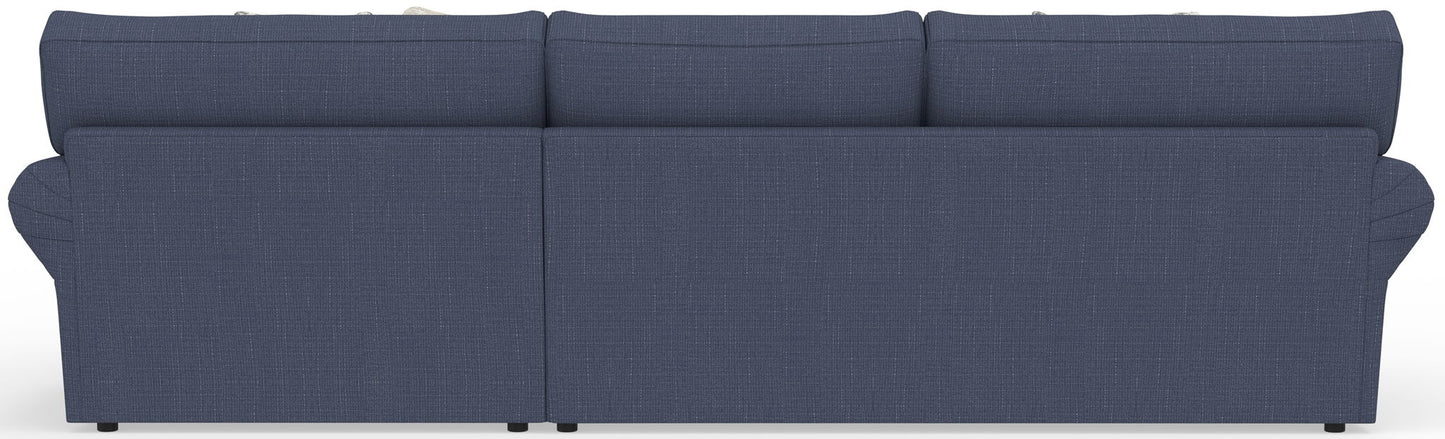 Cape May - Sofa Chaise With Comfort Coil Seating, 41" Cocktail Ottoman And 5 Accent Pillows Included - Hornell Furniture Outlet