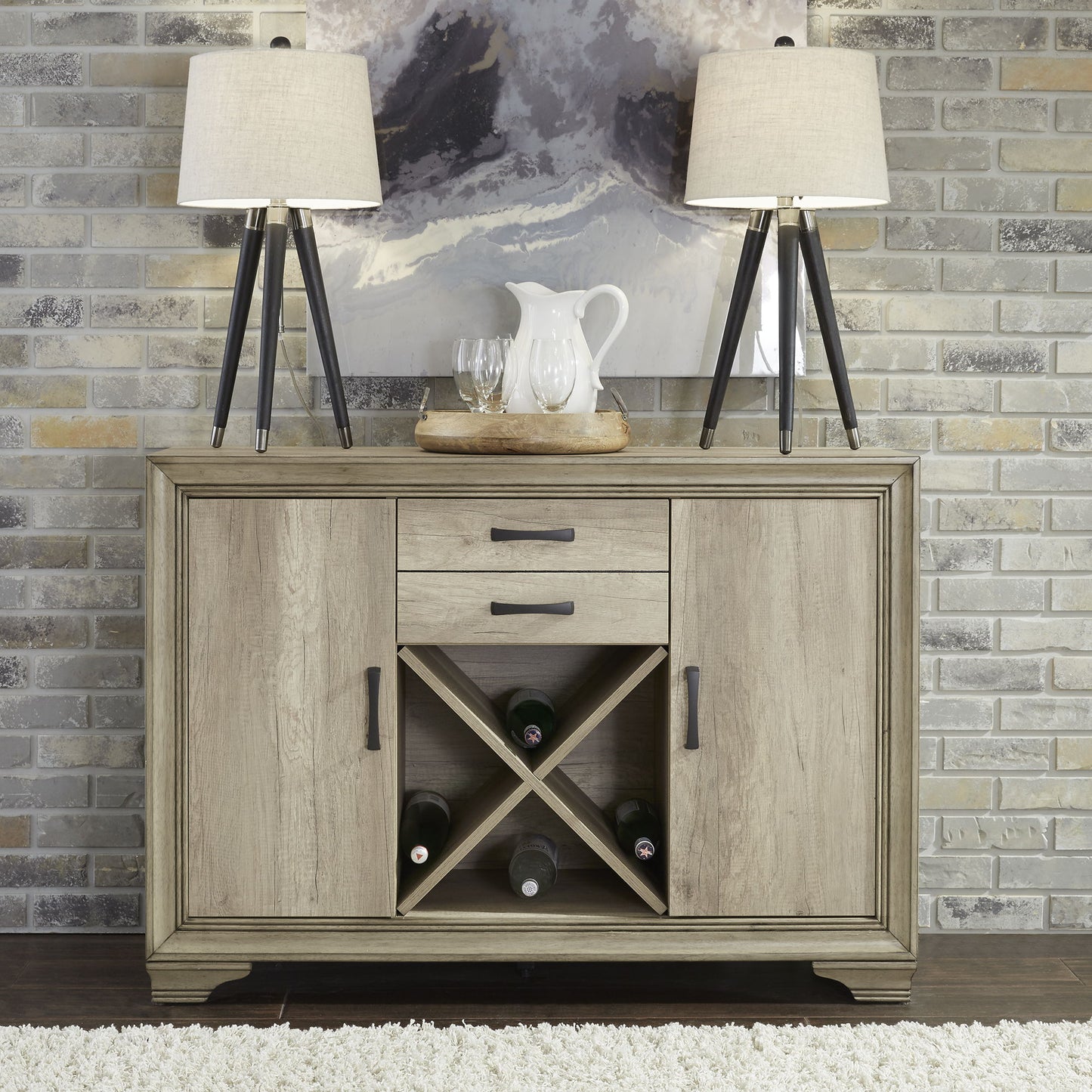 Sun Valley - Server - Light Brown - Hornell Furniture Outlet