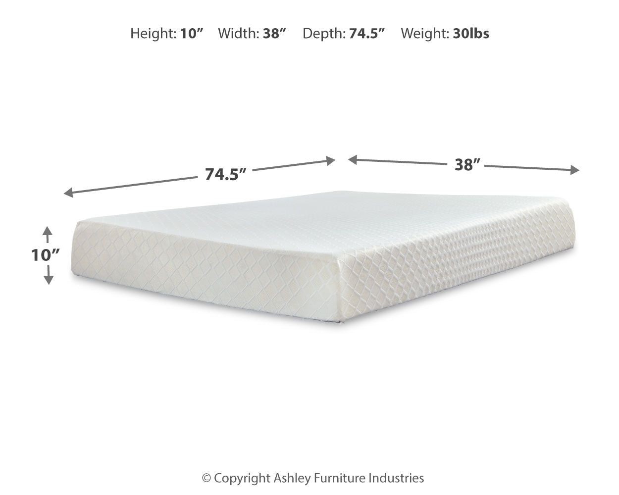 10 Inch Chime Memory Foam - Firm Memory Foam Mattress - Hornell Furniture Outlet