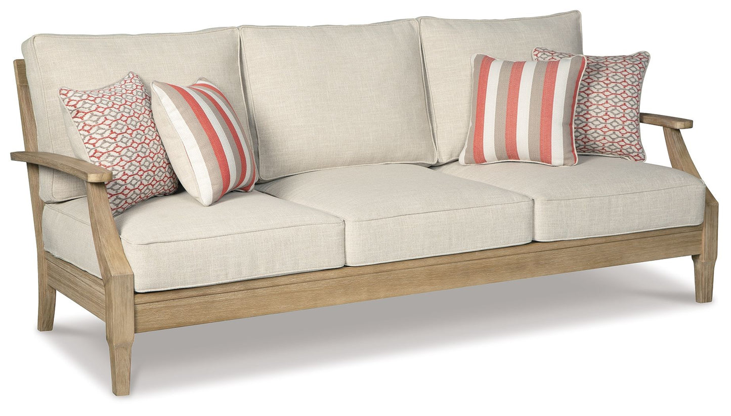 Clare View - Beige - Sofa with Cushion - Hornell Furniture Outlet