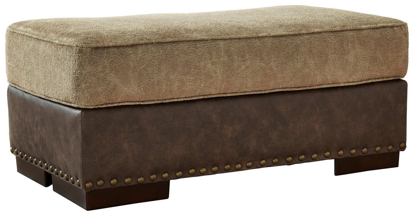 Alesbury - Chocolate - Ottoman - Hornell Furniture Outlet