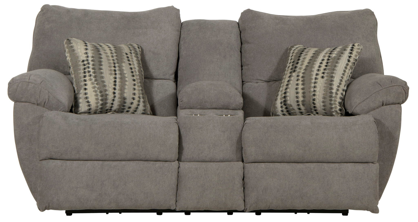 Sadler - Lay Flat Reclining Console Loveseat - Hornell Furniture Outlet