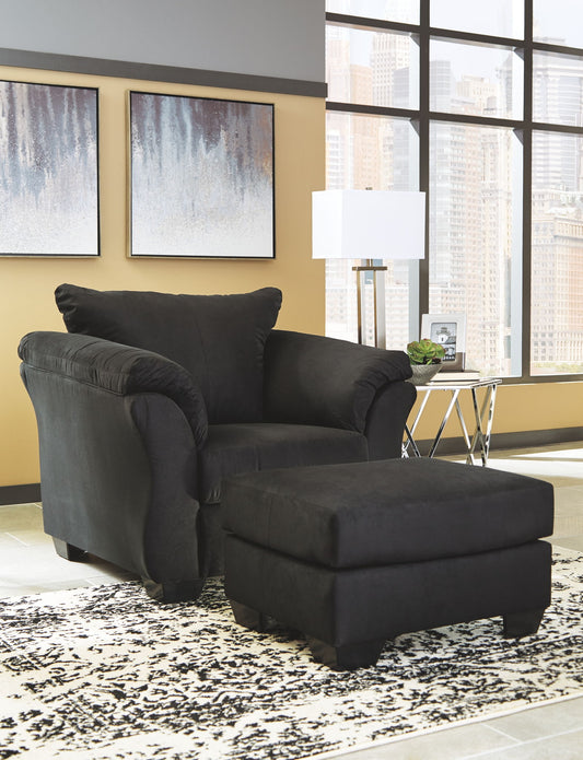 Darcy - Chair With Ottoman - Hornell Furniture Outlet