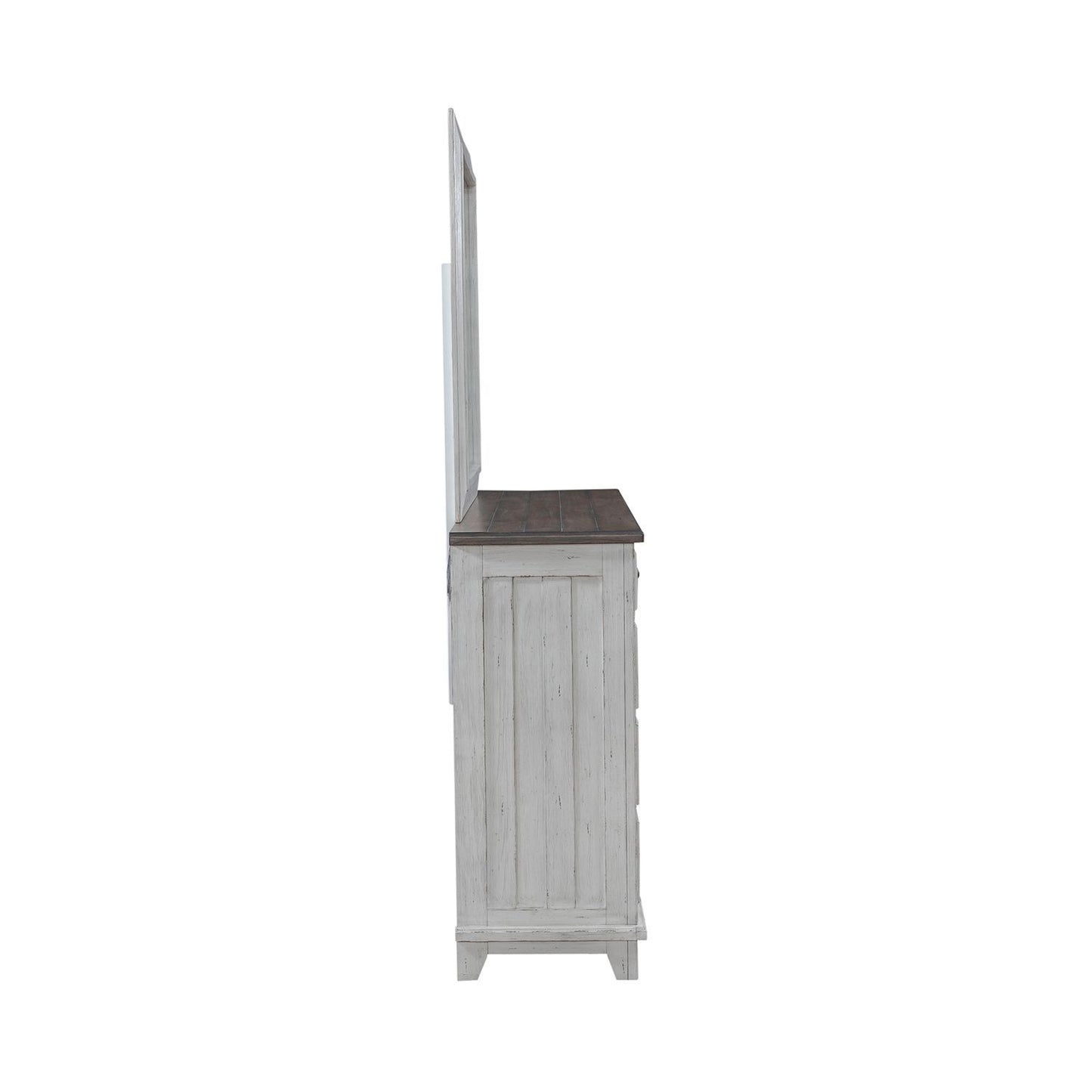 River Place - Dresser & Mirror - White - Hornell Furniture Outlet