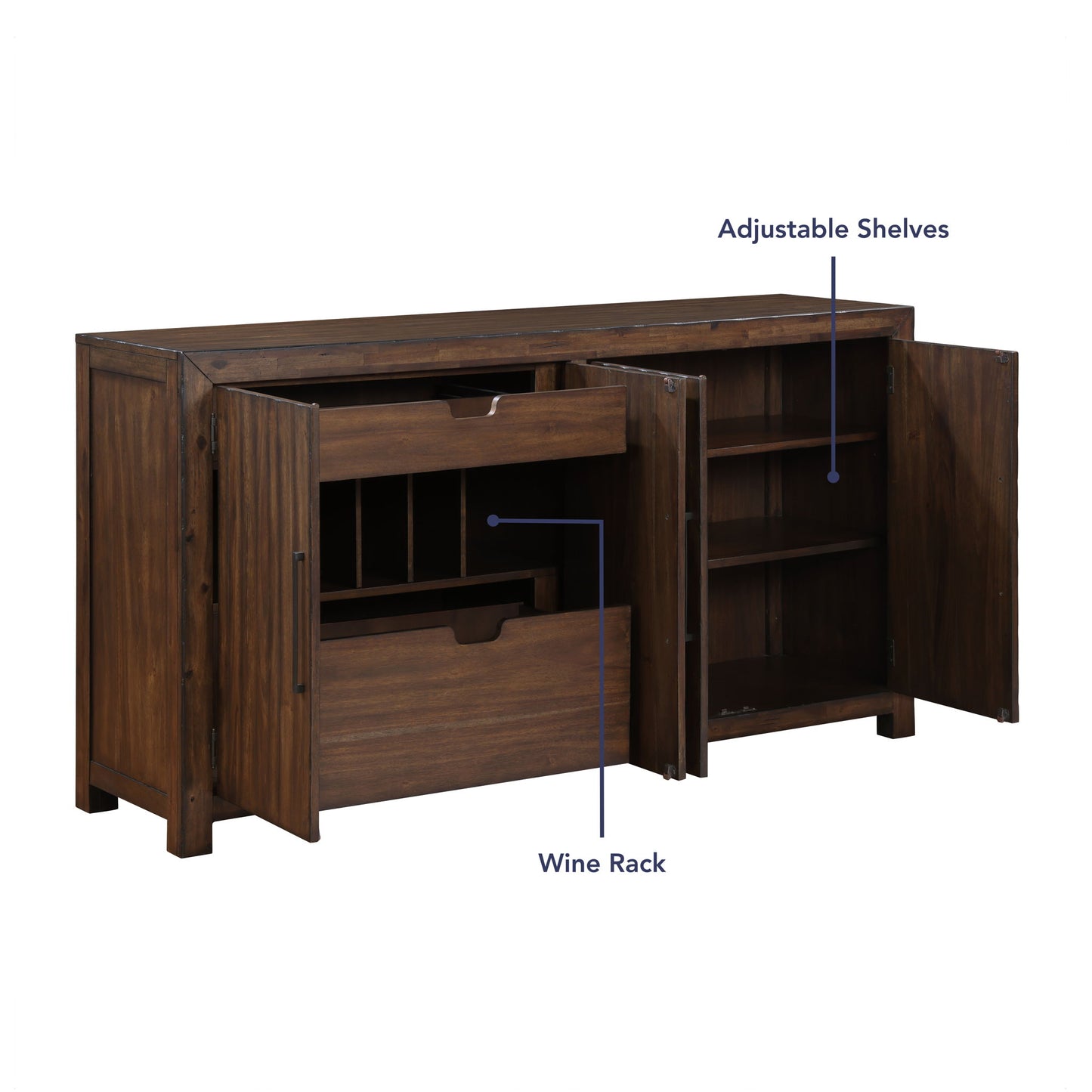 Auburn - Server - Dark Brown - Hornell Furniture Outlet