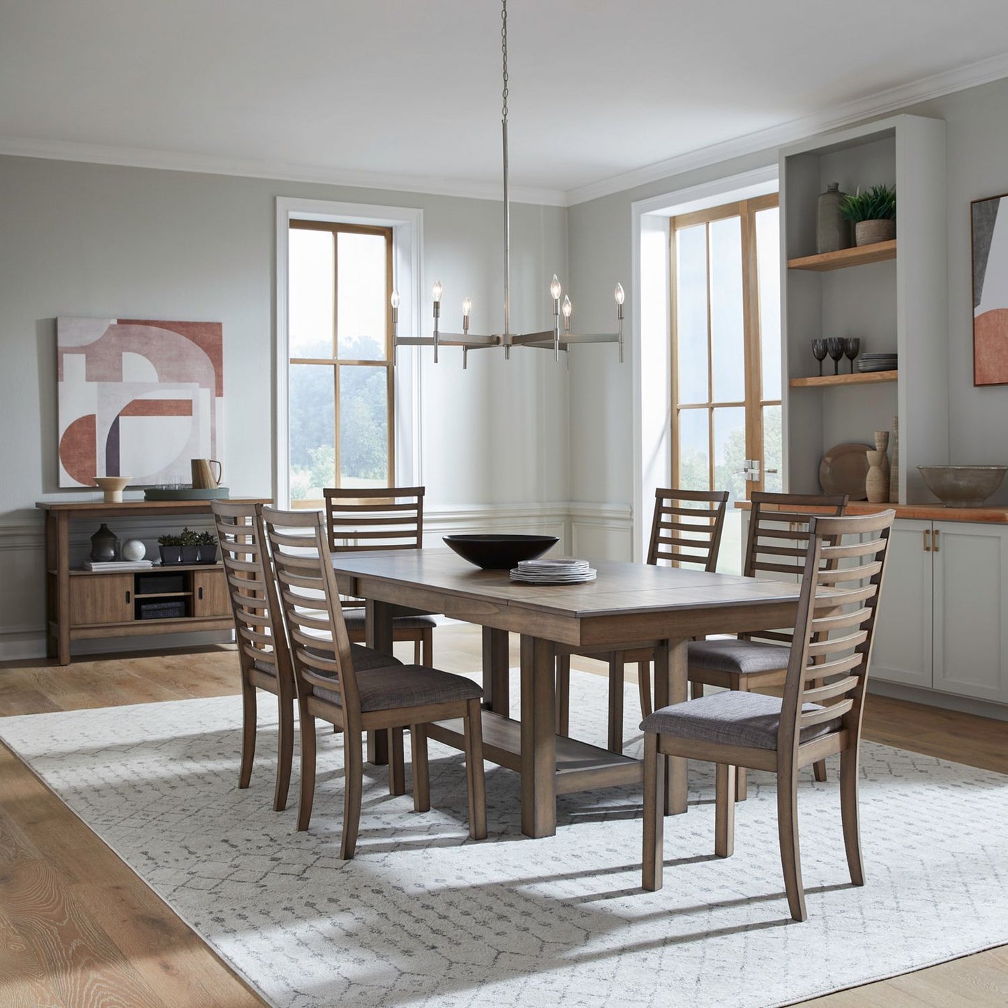 Brook Bay - Trestle Table Set - Hornell Furniture Outlet