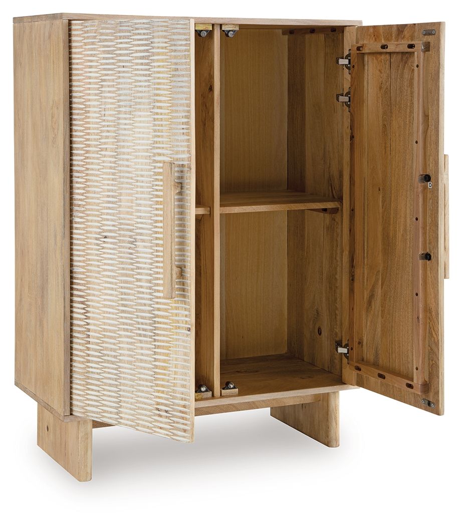 Dallinbury - Natural / White Wash - Accent Cabinet - Hornell Furniture Outlet