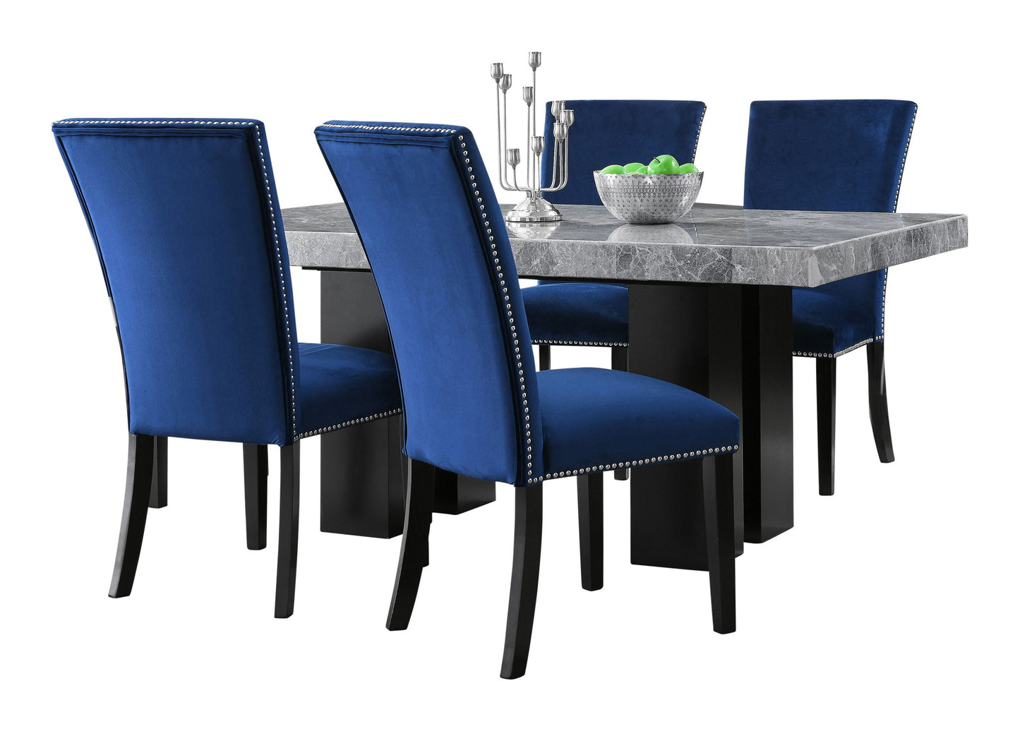 Camila - Rectangular Dining Set - Gray Top - Hornell Furniture Outlet