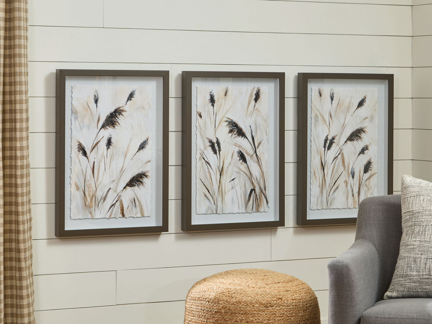 Honslow - Brown / Black / White - Wall Art Set (Set of 3) - Hornell Furniture Outlet