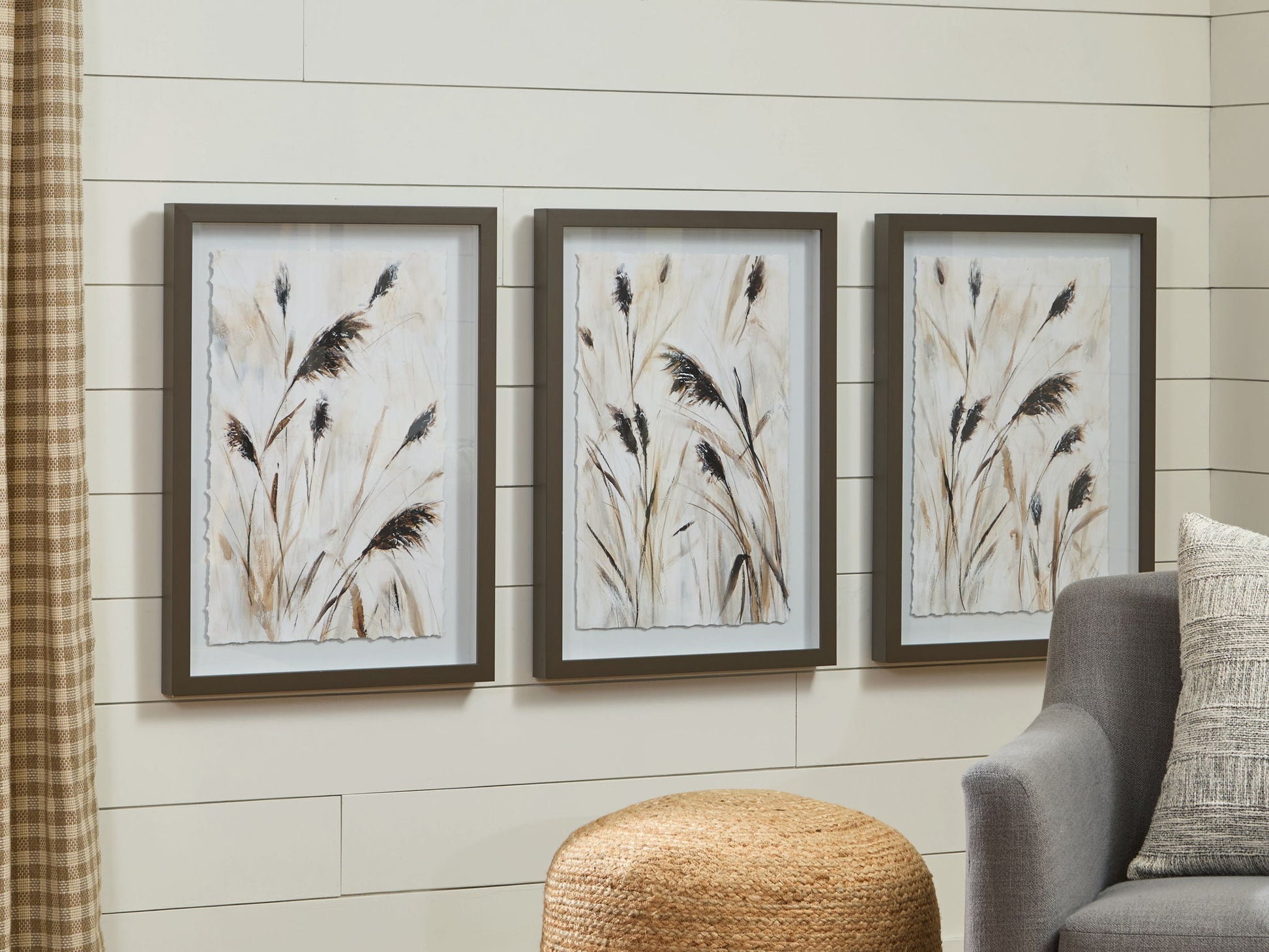 Honslow - Brown / Black / White - Wall Art Set (Set of 3) - Hornell Furniture Outlet