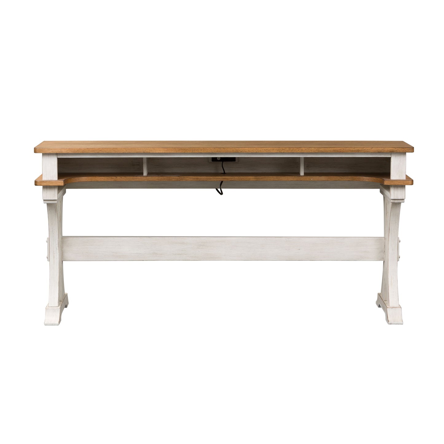Farmhouse Reimagined - Console Bar Table - White - Hornell Furniture Outlet
