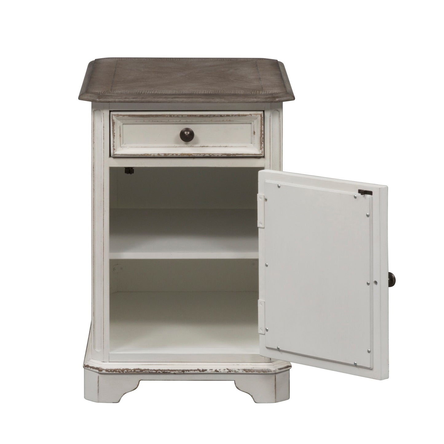 Magnolia Manor - Chair Side Table - White - Hornell Furniture Outlet
