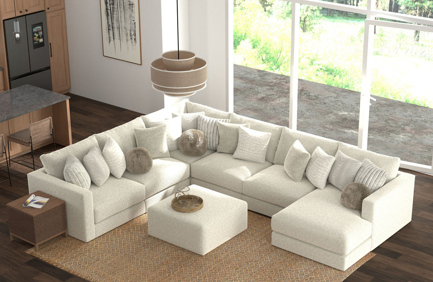 Ritzy - Modular Sofa And Included Cocktail Ottoman - Hornell Furniture Outlet