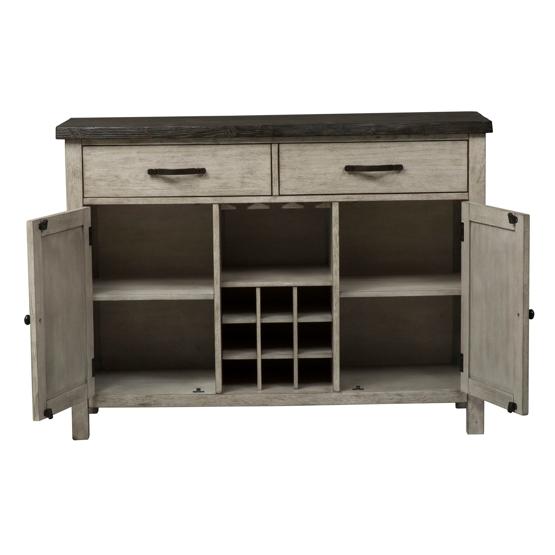 Willowrun - Sideboard - Rustic White - Hornell Furniture Outlet