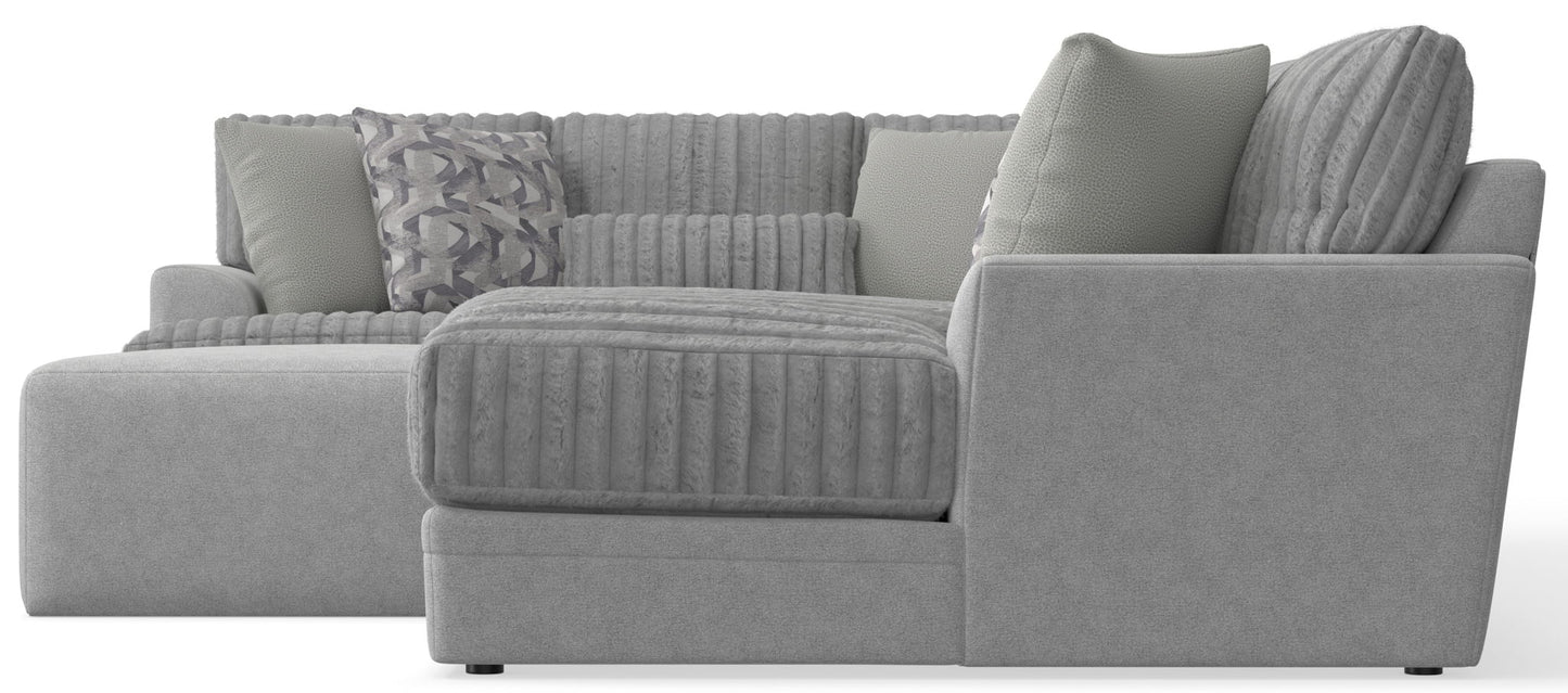 Titan - Sectional With Comfort Coil Seating, Cocktail Ottoman And Accent Pillows Included - Hornell Furniture Outlet