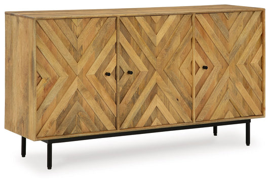 Cadewick - Natural - Accent Cabinet - Hornell Furniture Outlet