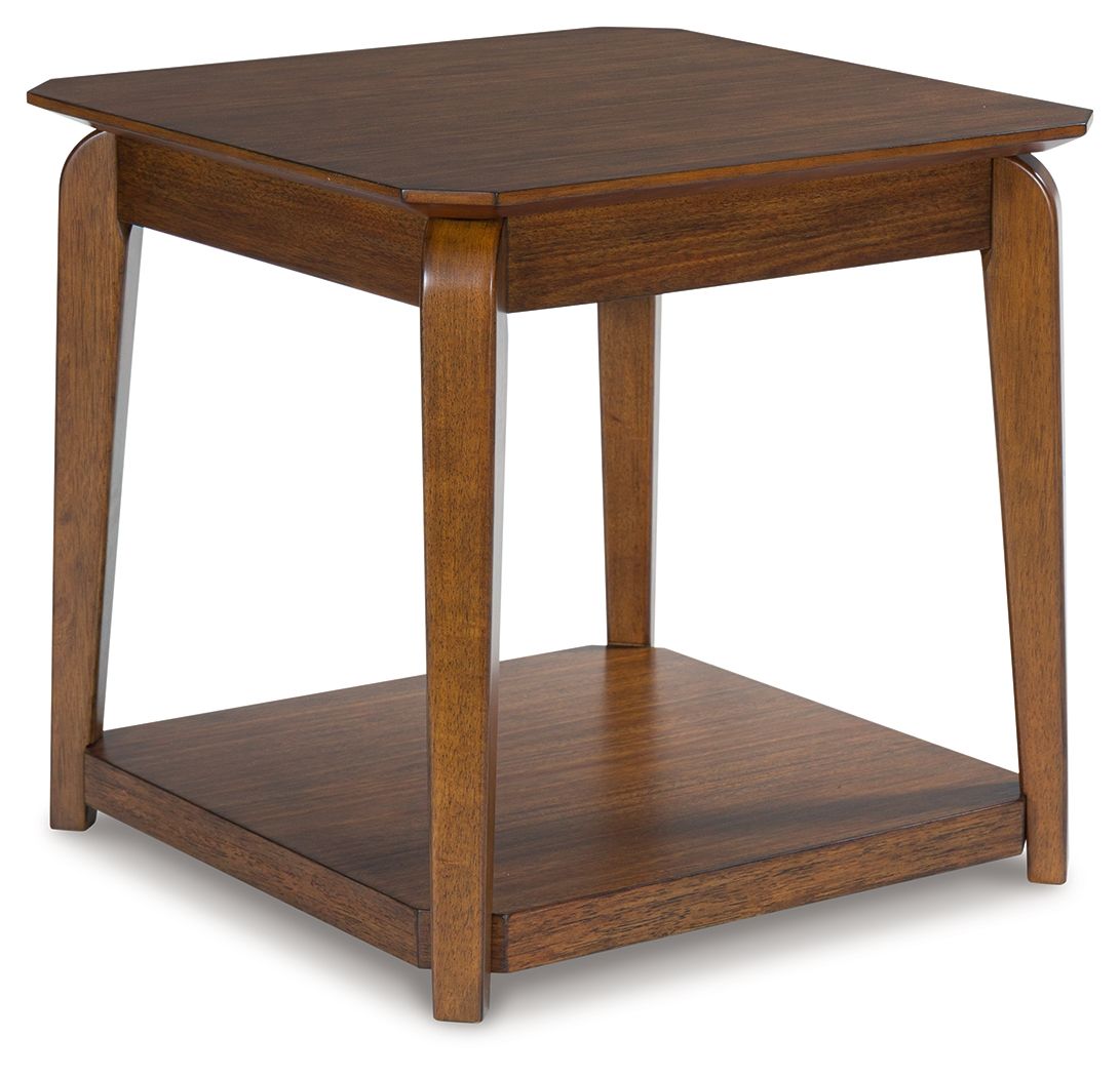 Trenmour - Medium Brown - Square End Table - Hornell Furniture Outlet