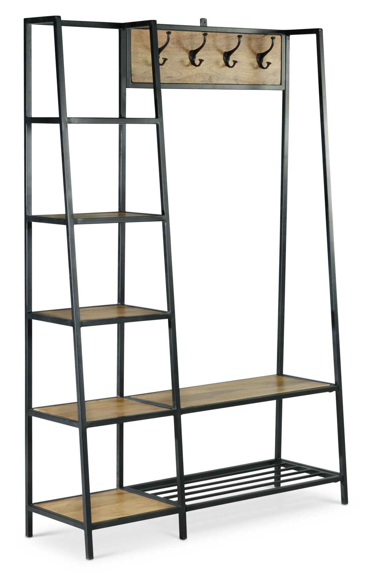 Hampton - Hall Tree - Dark Brown - Hornell Furniture Outlet