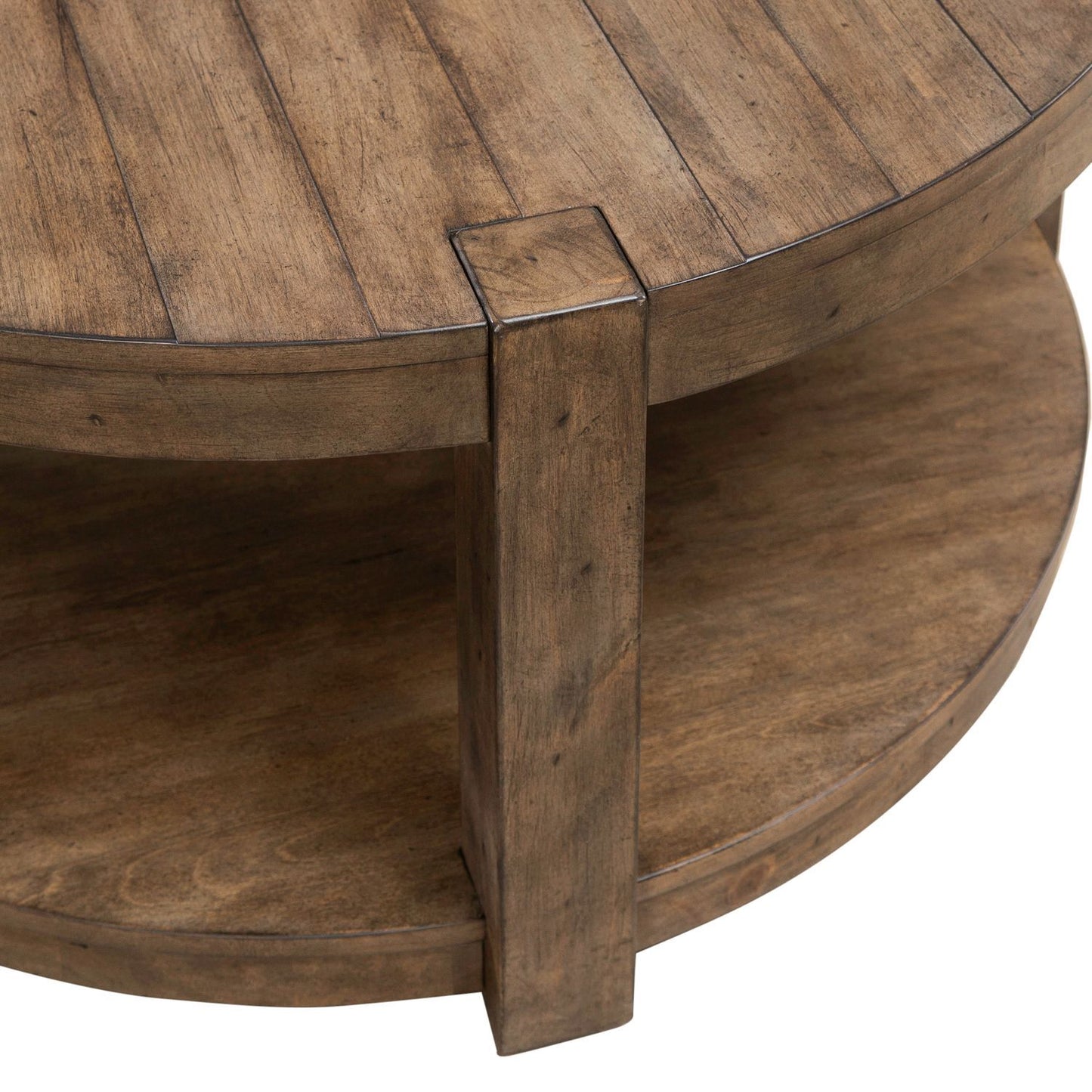 Broadmore - Round Cocktail Table - Brown - Hornell Furniture Outlet
