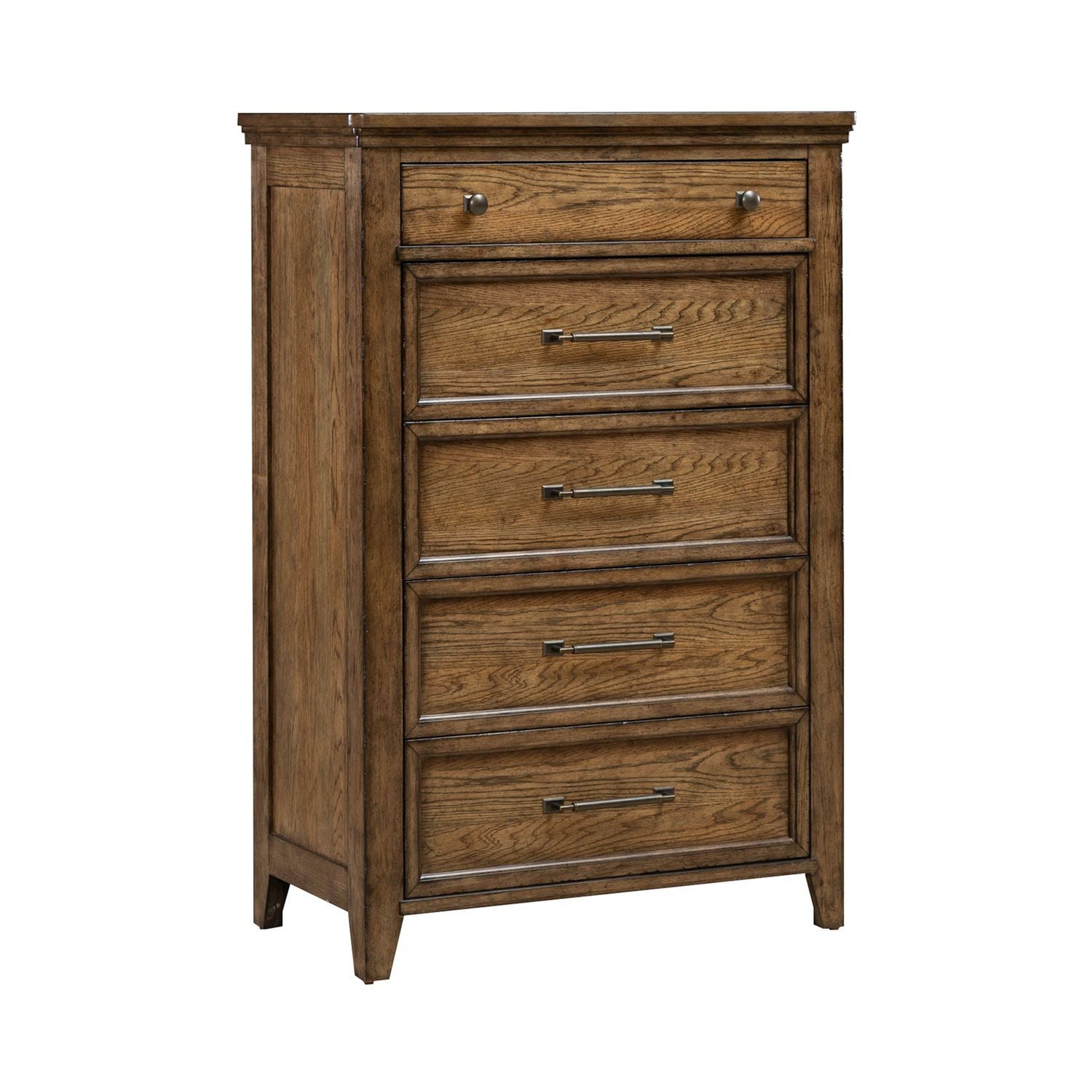 Carolina Park - 5 Drawer Chest - Brown - Hornell Furniture Outlet