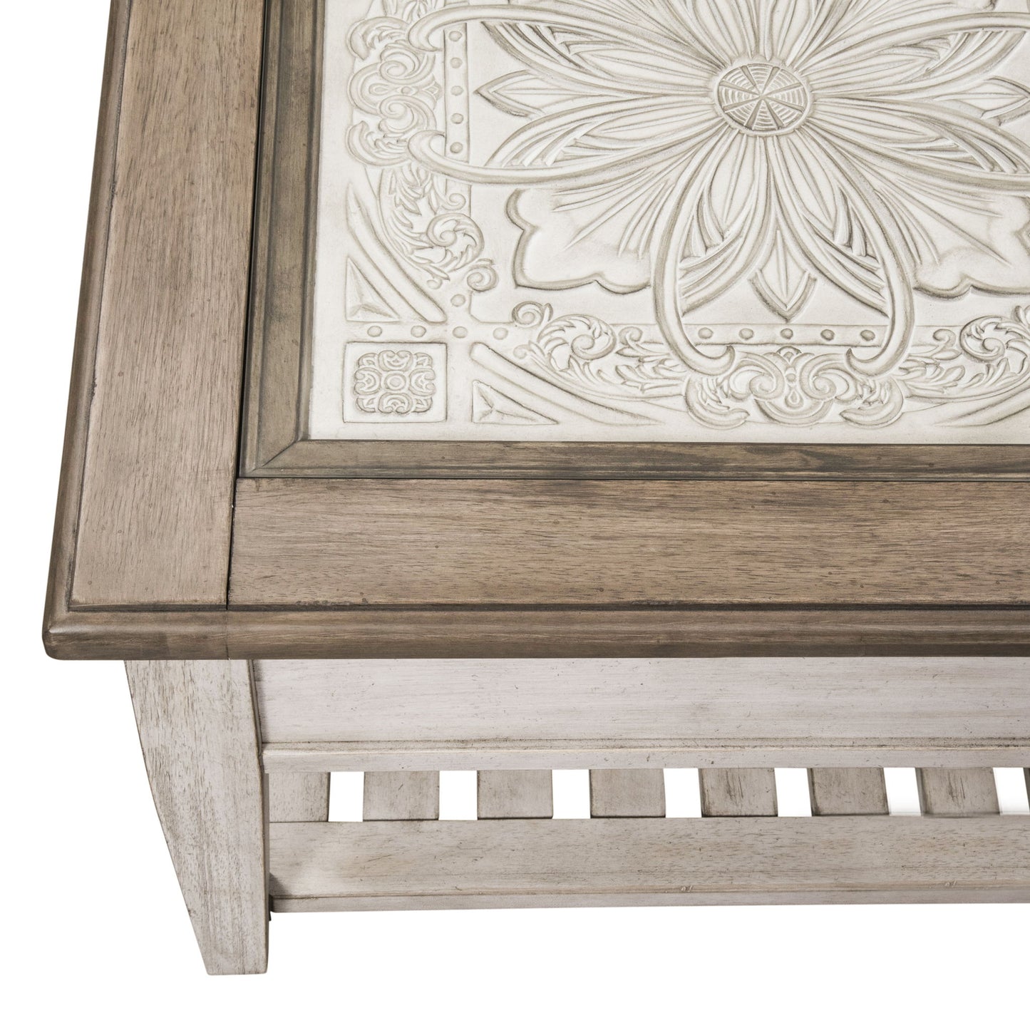 Heartland - Rect Ceiling Tile Cocktail Table - White - Hornell Furniture Outlet
