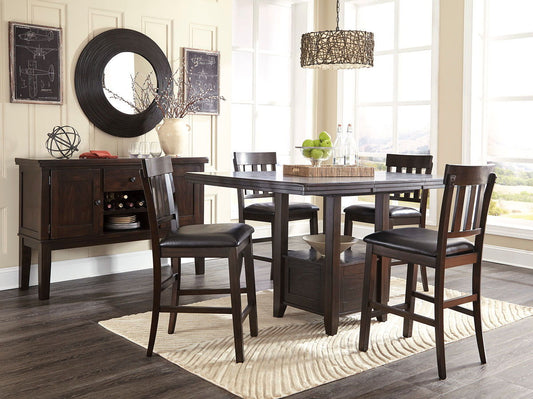 Haddigan - Dining Table With Bar Stools - Hornell Furniture Outlet