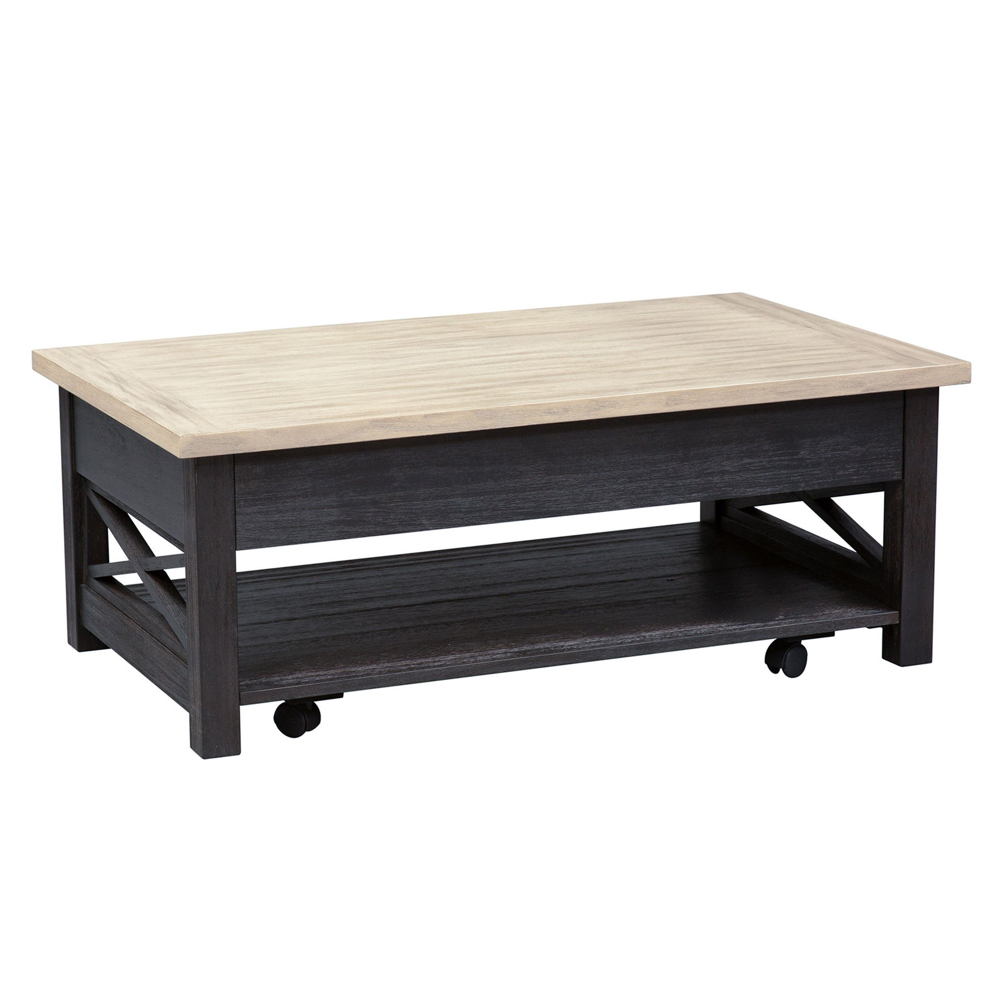 Heatherbrook - Lift Top Cocktail Table - Black - Hornell Furniture Outlet