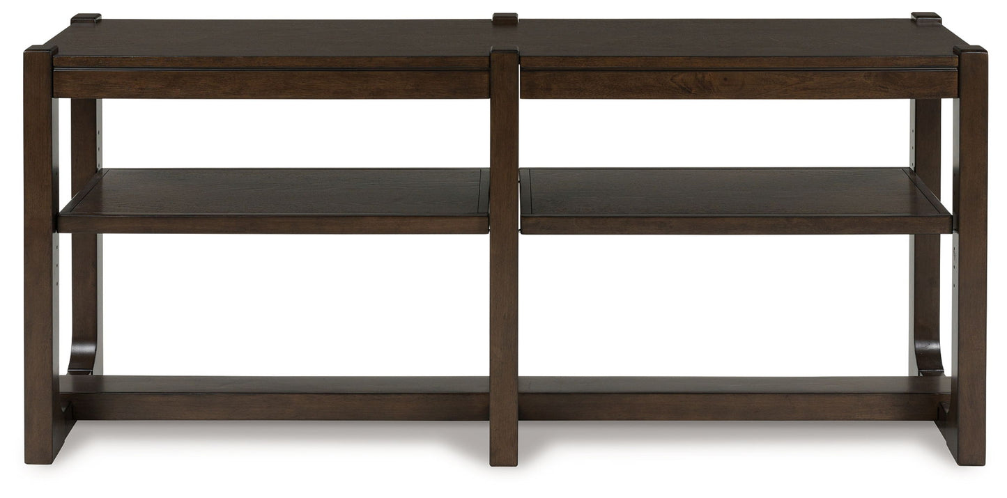 Breckington - Dark Brown - Sofa Table - Hornell Furniture Outlet
