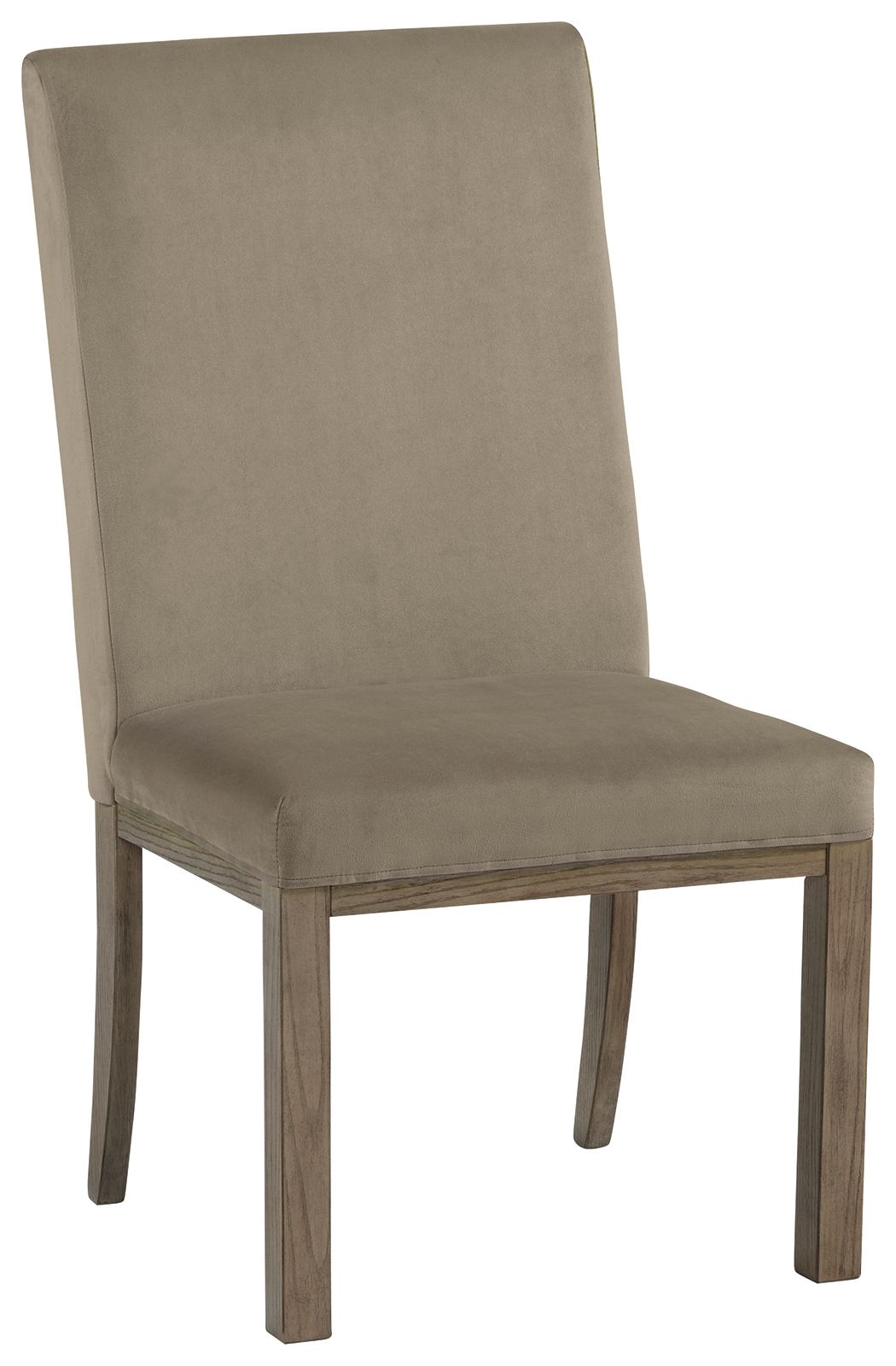 Chrestner - Gray / Brown - Dining UPH Side Chair (Set of 2) - Hornell Furniture Outlet