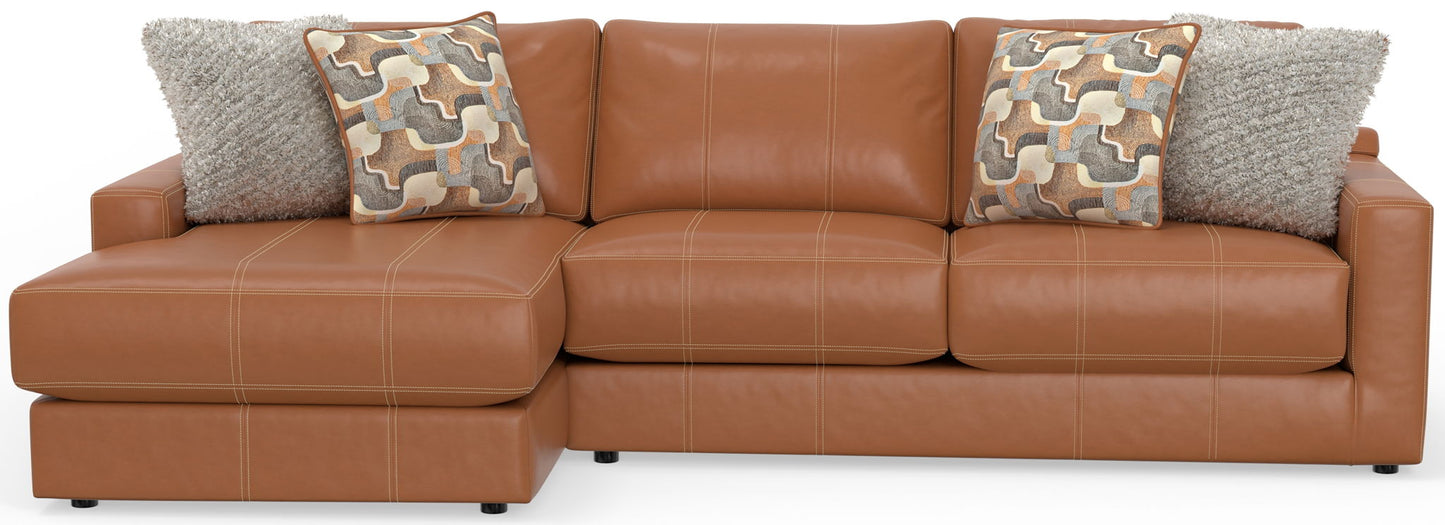 Minori - Italian Leather Sectional - Hornell Furniture Outlet