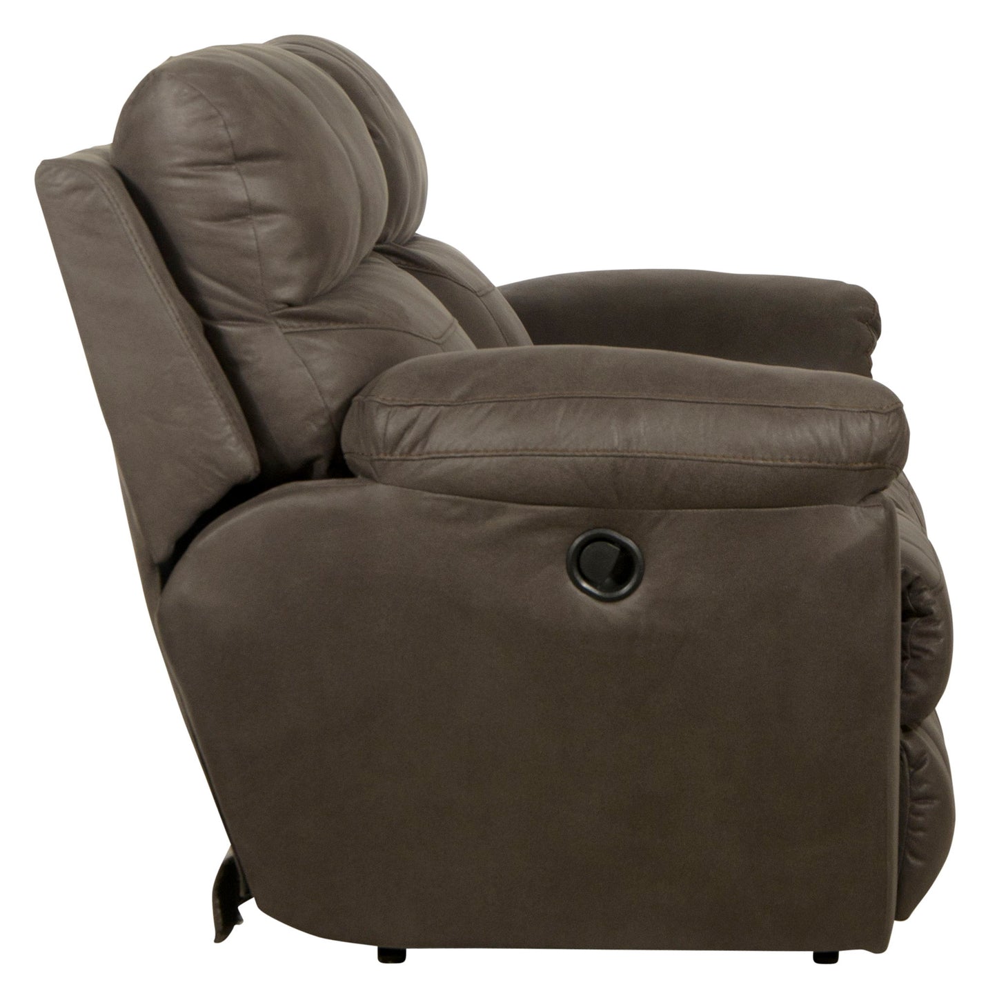Atlas - Reclining Console Loveseat With Storage - Charcoal - Hornell Furniture Outlet