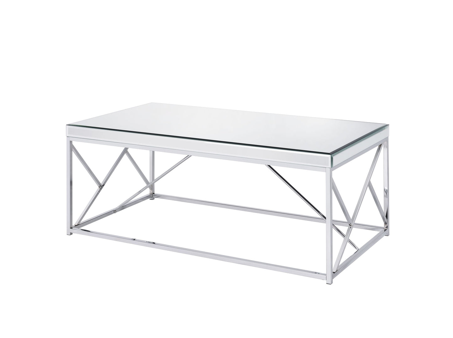 Evelyn - Mirror Top Cocktail Table - Gray - Hornell Furniture Outlet