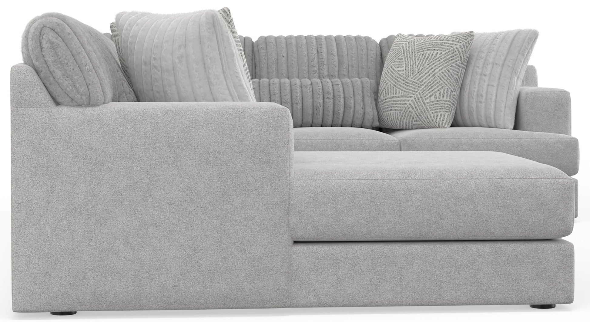 Logan - Upholstered Sectional With Comfort Coil Seating And Accent Pillows Included - Hornell Furniture Outlet