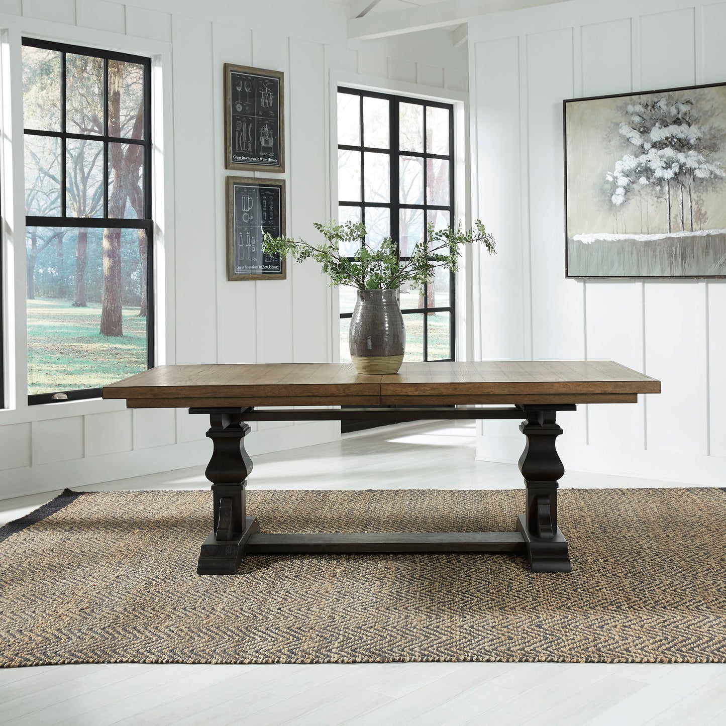 Harvest Home - Trestle Table Set - Hornell Furniture Outlet
