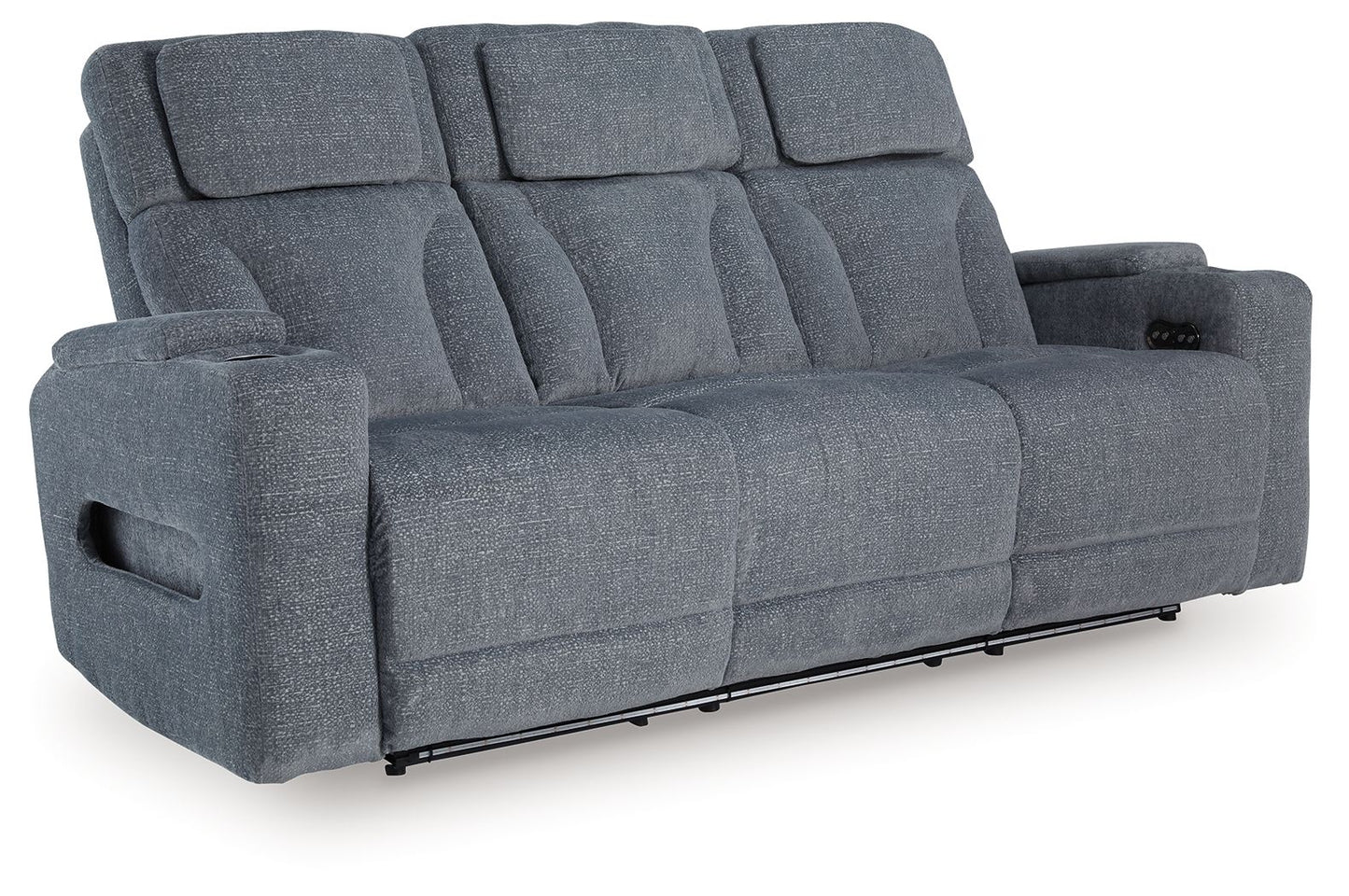 Studio Cave - Steel - Power Reclining Sofa - Hornell Furniture Outlet