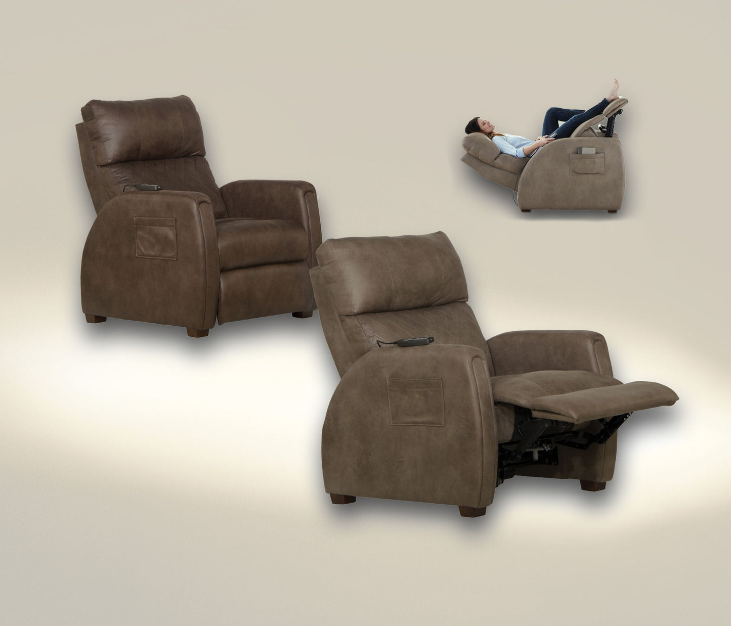 Relaxer - Power Headrest Power Lay Flat Reclining With Heat / Massage / Lumbar / Zero Gravity - Hornell Furniture Outlet