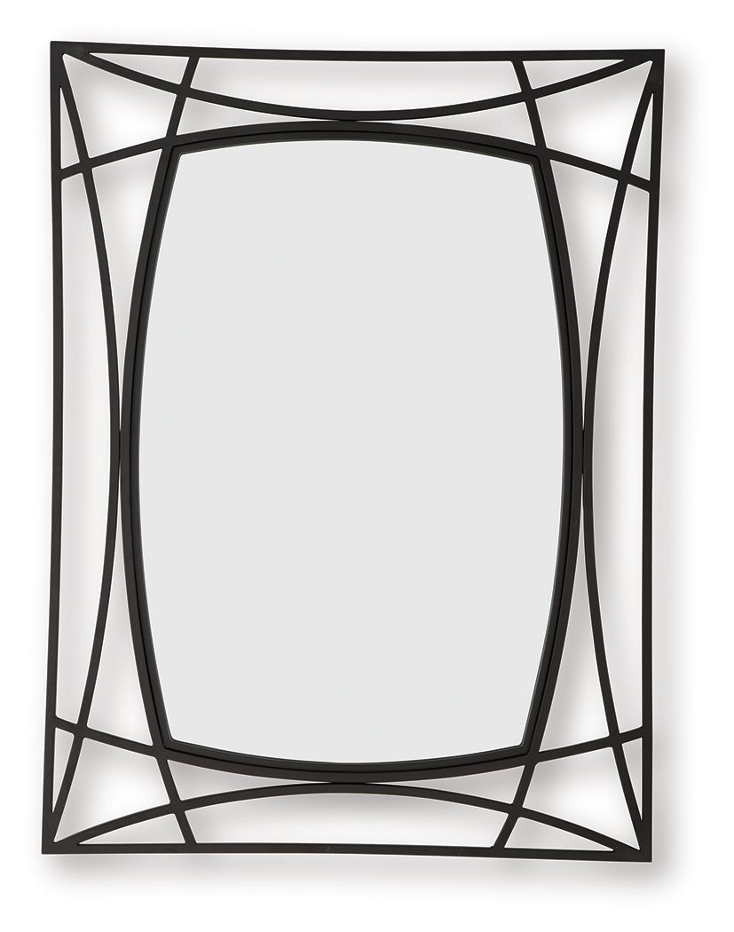 Freenville - Black - Accent Mirror - Hornell Furniture Outlet
