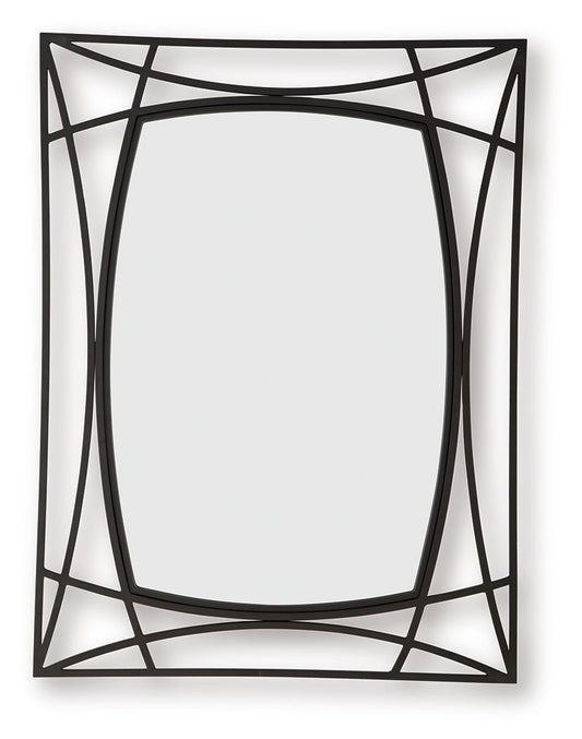 Freenville - Black - Accent Mirror - Hornell Furniture Outlet