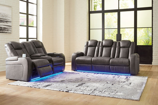 Fyne - dyme - Reclining Living Room Set - Hornell Furniture Outlet