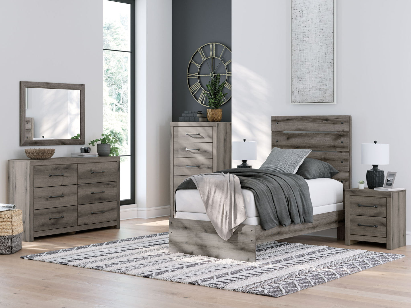 Graystorm - Panel Bed - Hornell Furniture Outlet