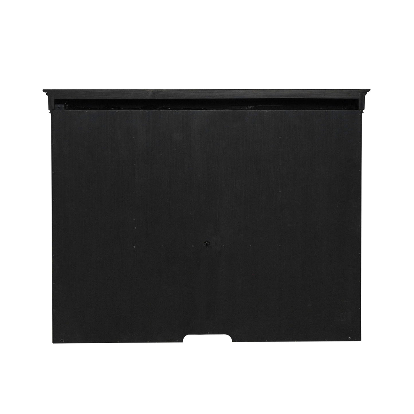 Meritage - Jr Executive Credenza Hutch - Aged Charcoal - Hornell Furniture Outlet